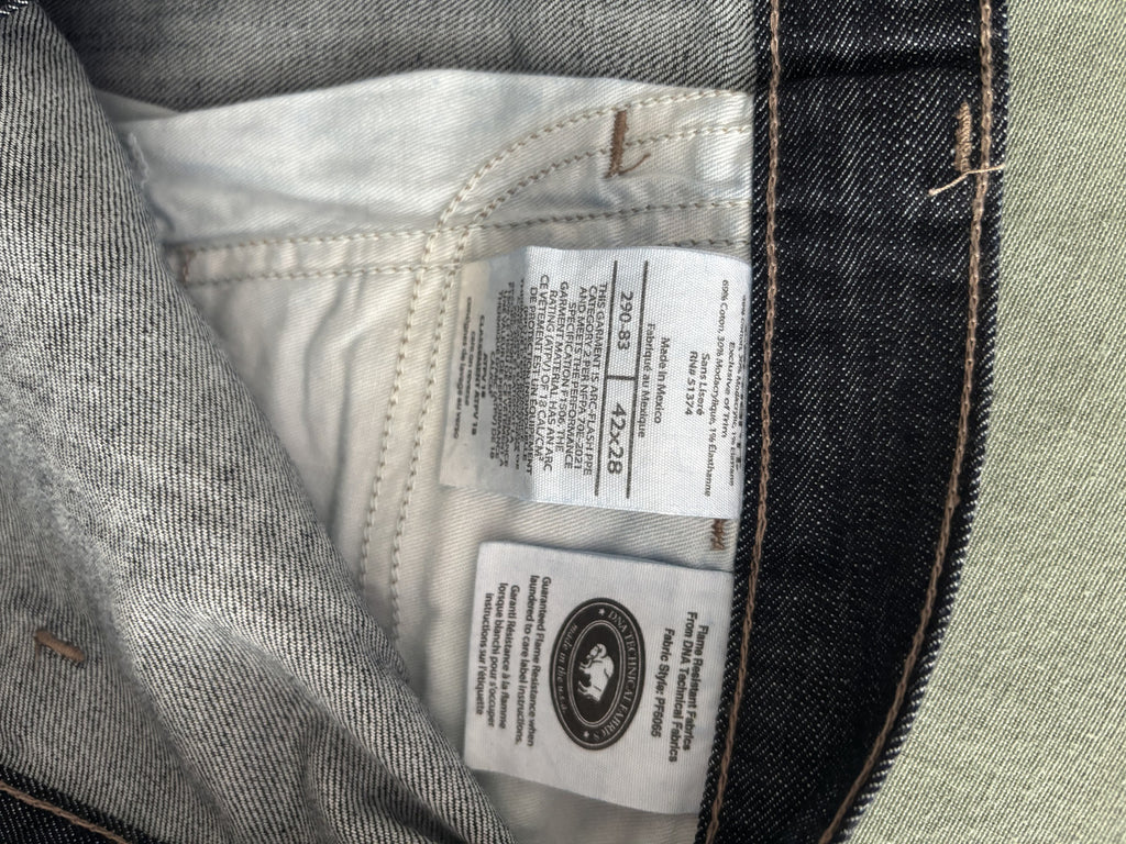 Carhartt Men's Dark Denim Work Pants Size 42x28 with Utility