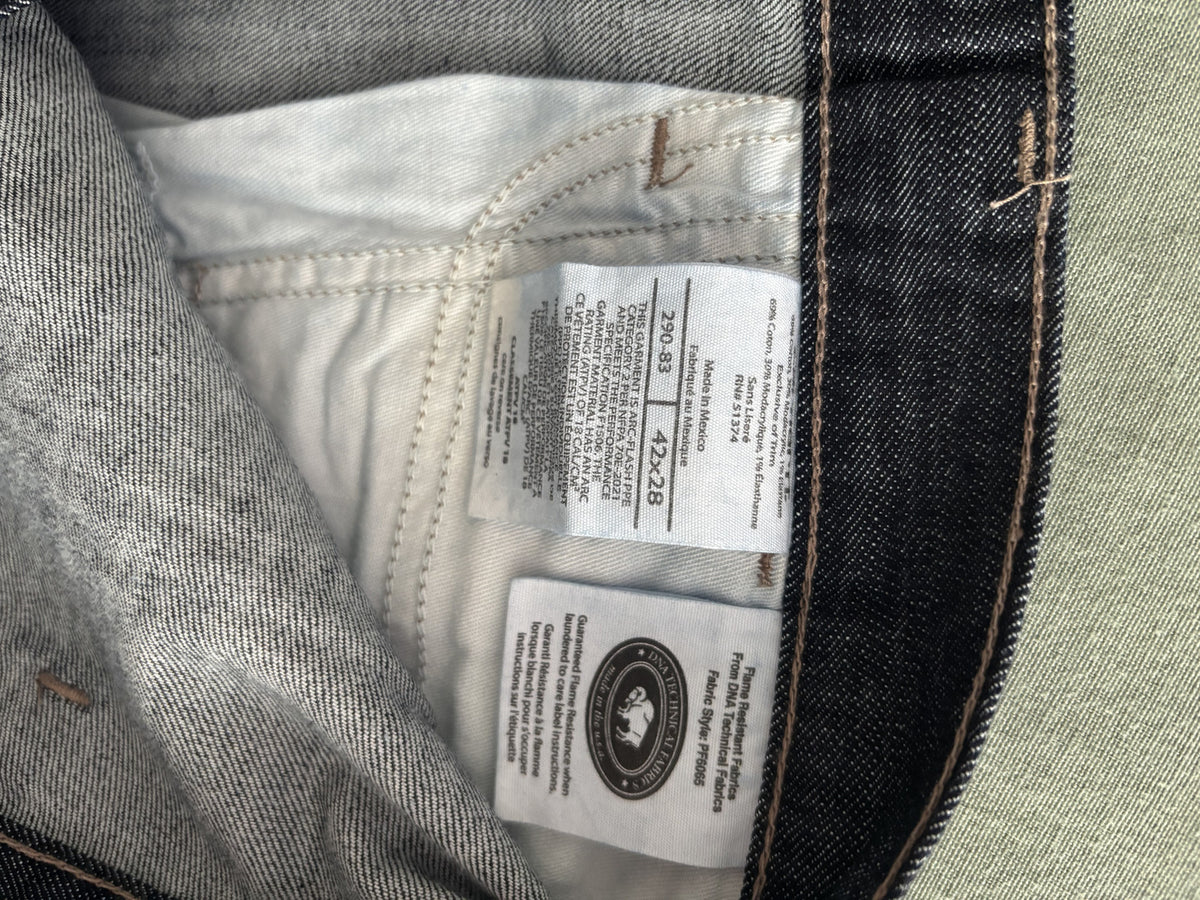 Carhartt Men's Dark Denim Work Pants Size 42x28 with Utility