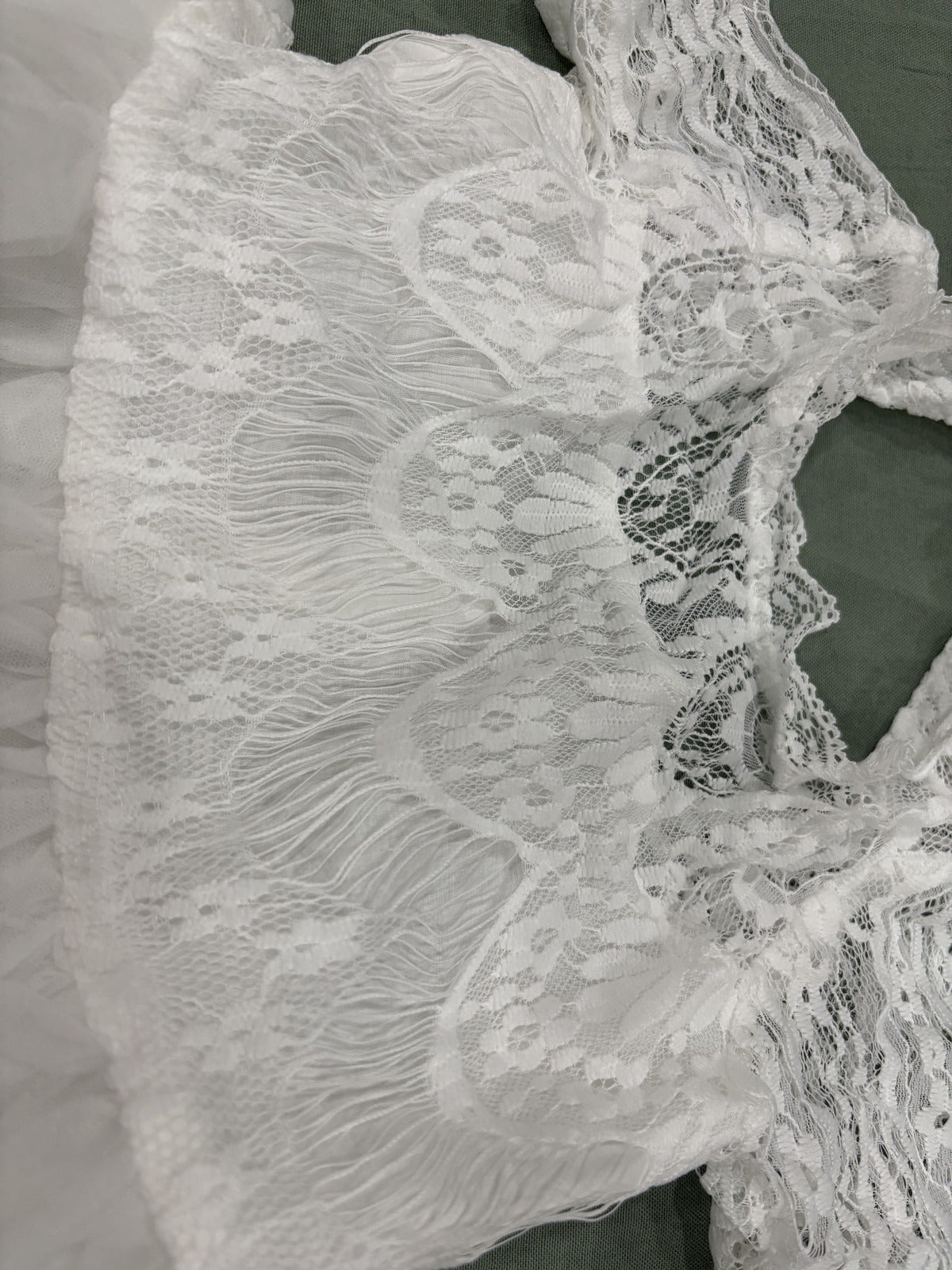Trish Scully Child White Lace and Tulle Dress Size 10 Girls