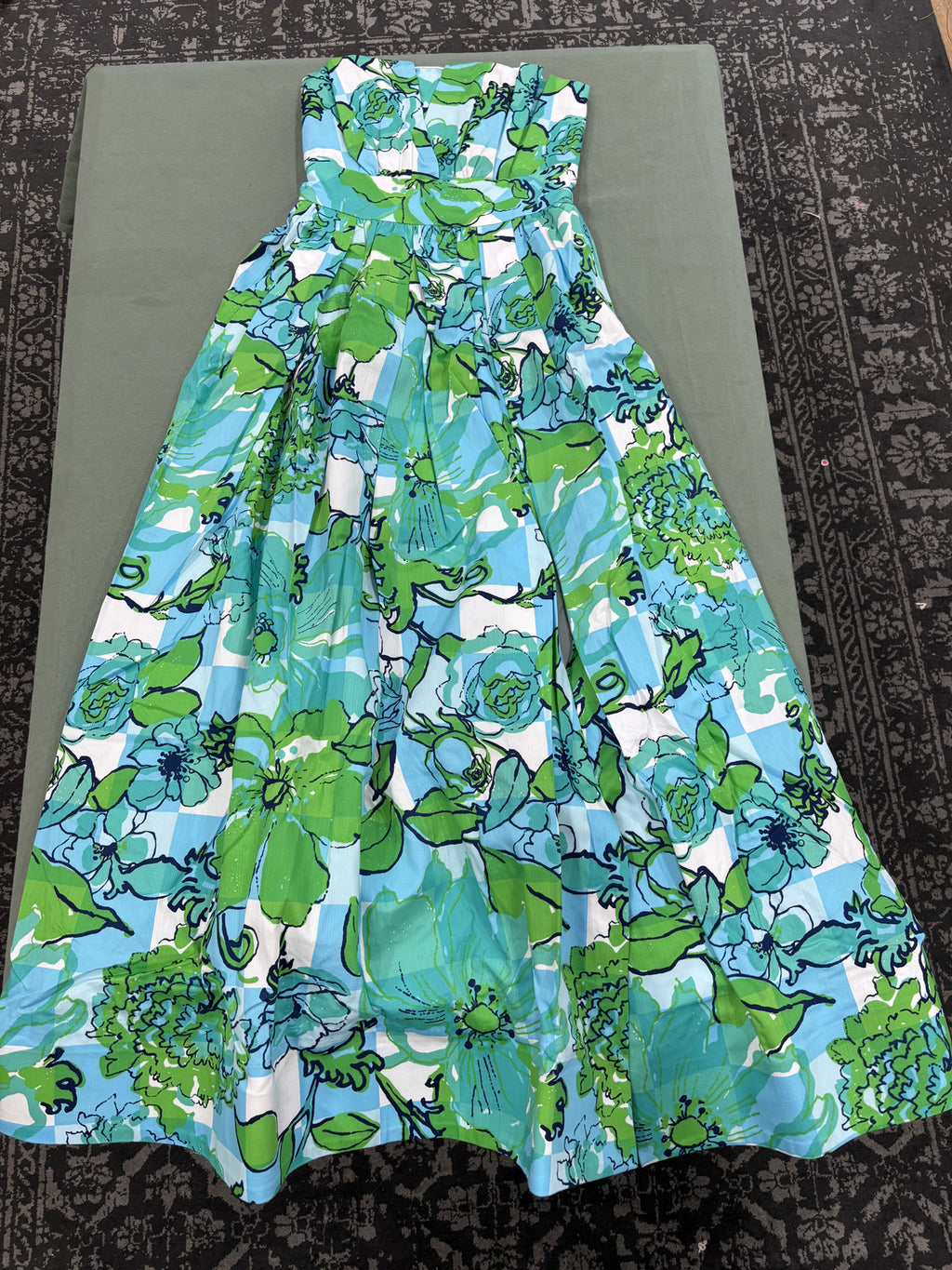 Lilly Pulitzer Strapless Floral Maxi Dress - Size 2