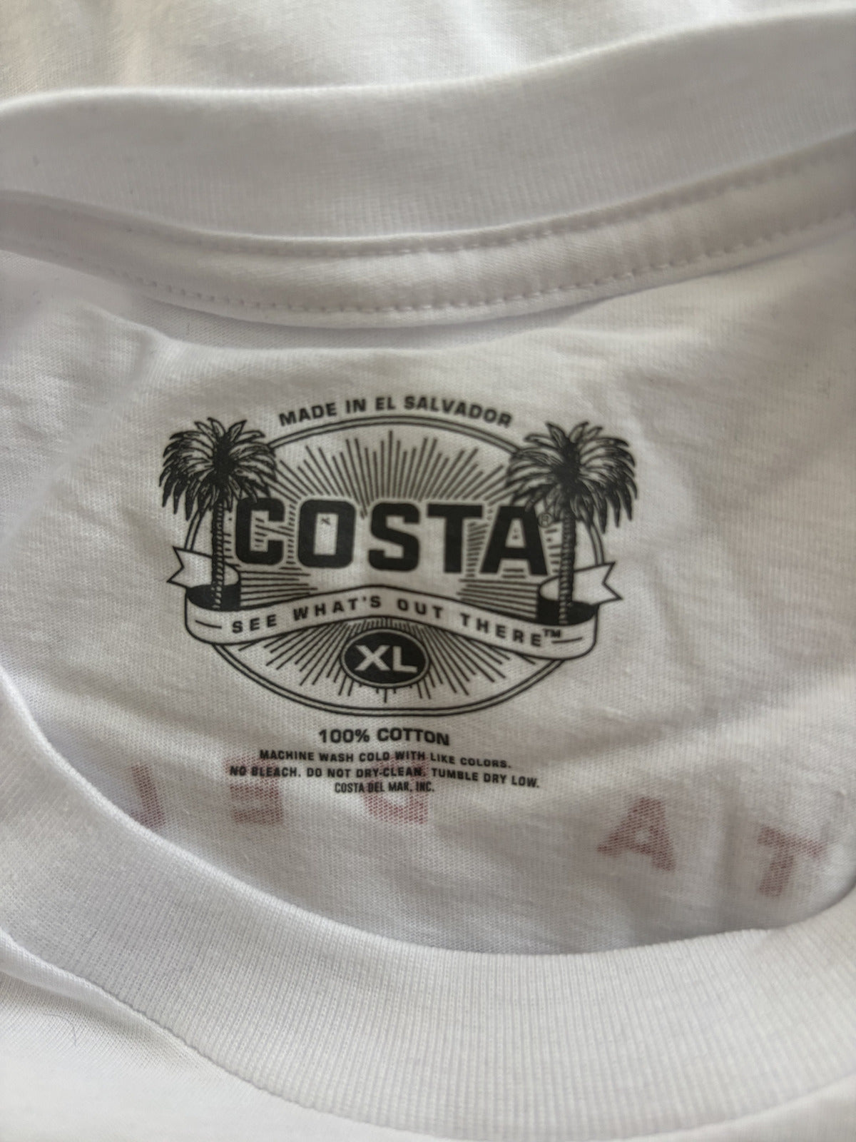 Costa White Short Sleeve T-Shirt XL Catch Release Repeat