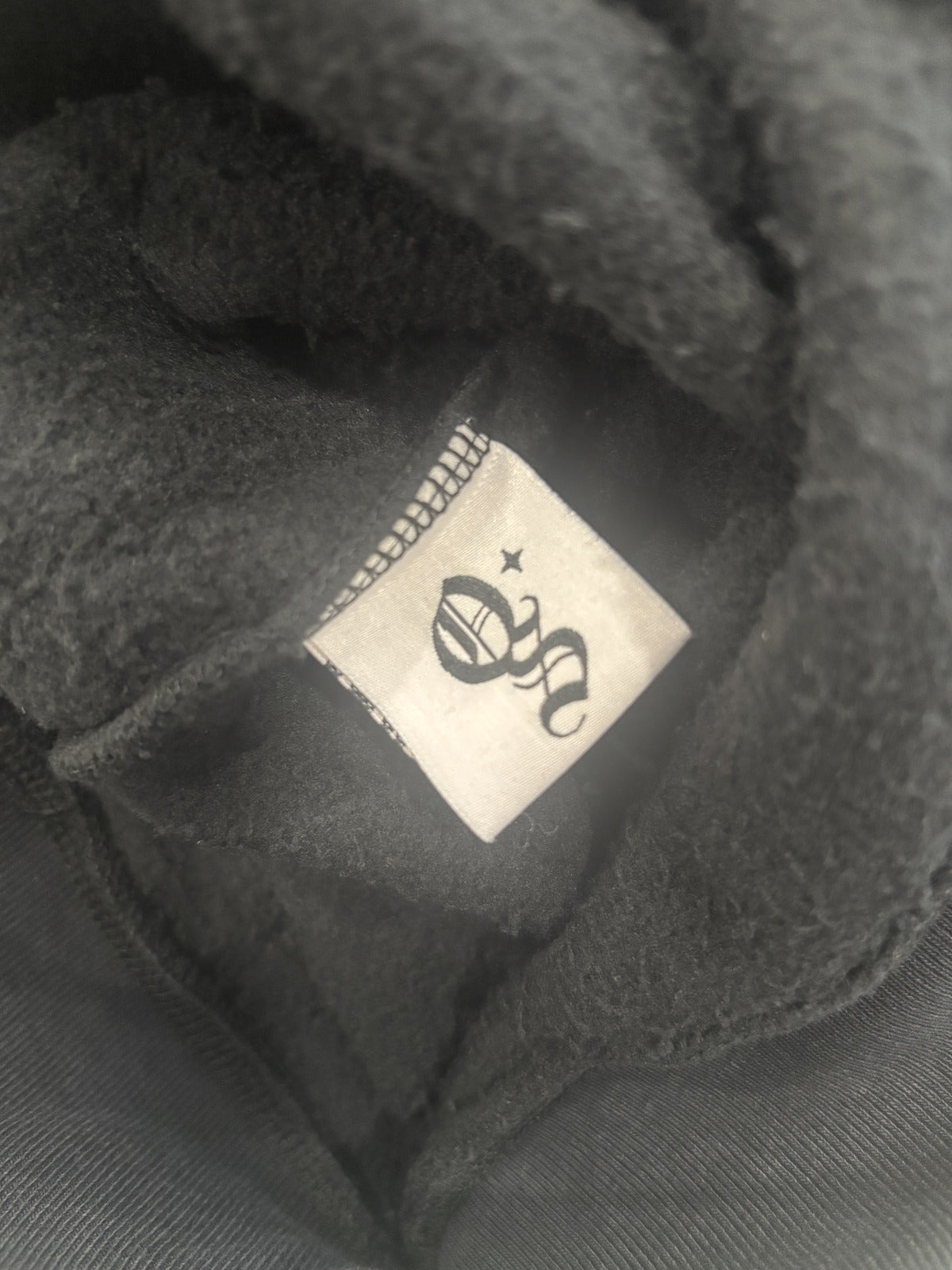 Original Sin Black Hoodie with Chain and Cross Graphic Print