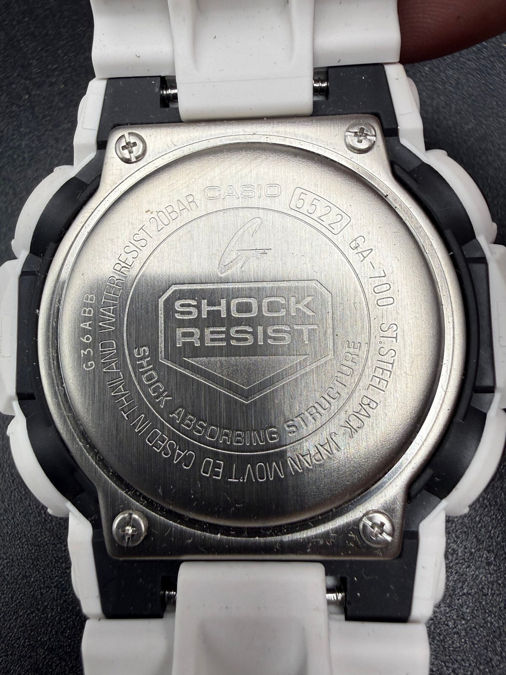 Casio G-Shock white analog-digital watch