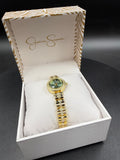 Jessica Simpson gold-tone watch green dial