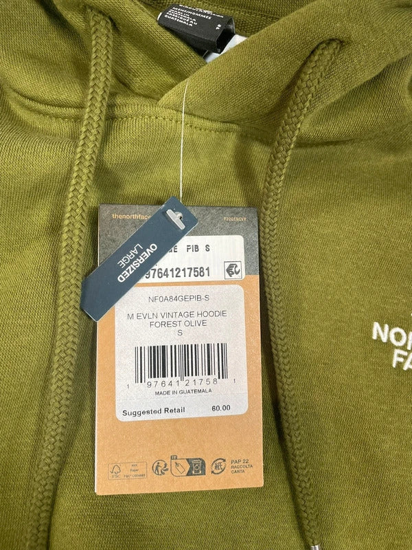 The North Face M Evil Vintage Hoodie Forest Olive Size S