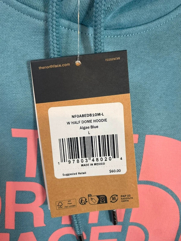 The North Face Women's Half Dome Hoodie in Algae Blue, SizeL