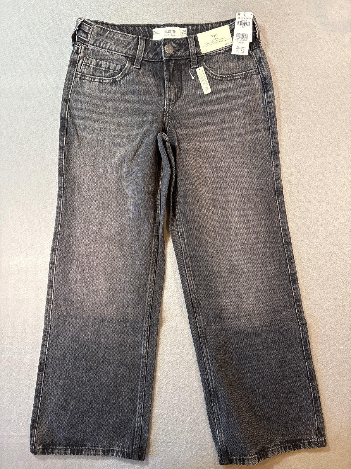 Hollister Low-Rise Baggy Jeans with Adjustable Waistband, W
