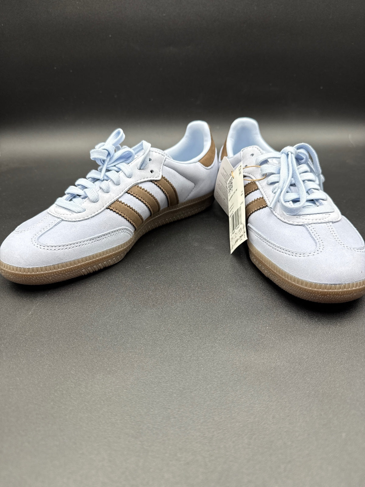 Adidas Samba Sneakers Light Blue Brown Size 9