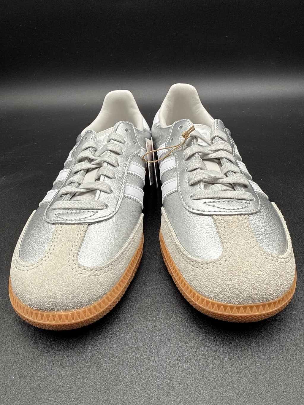Adidas Samba OG J Silver White Gum Youth 4 Women’s NIB