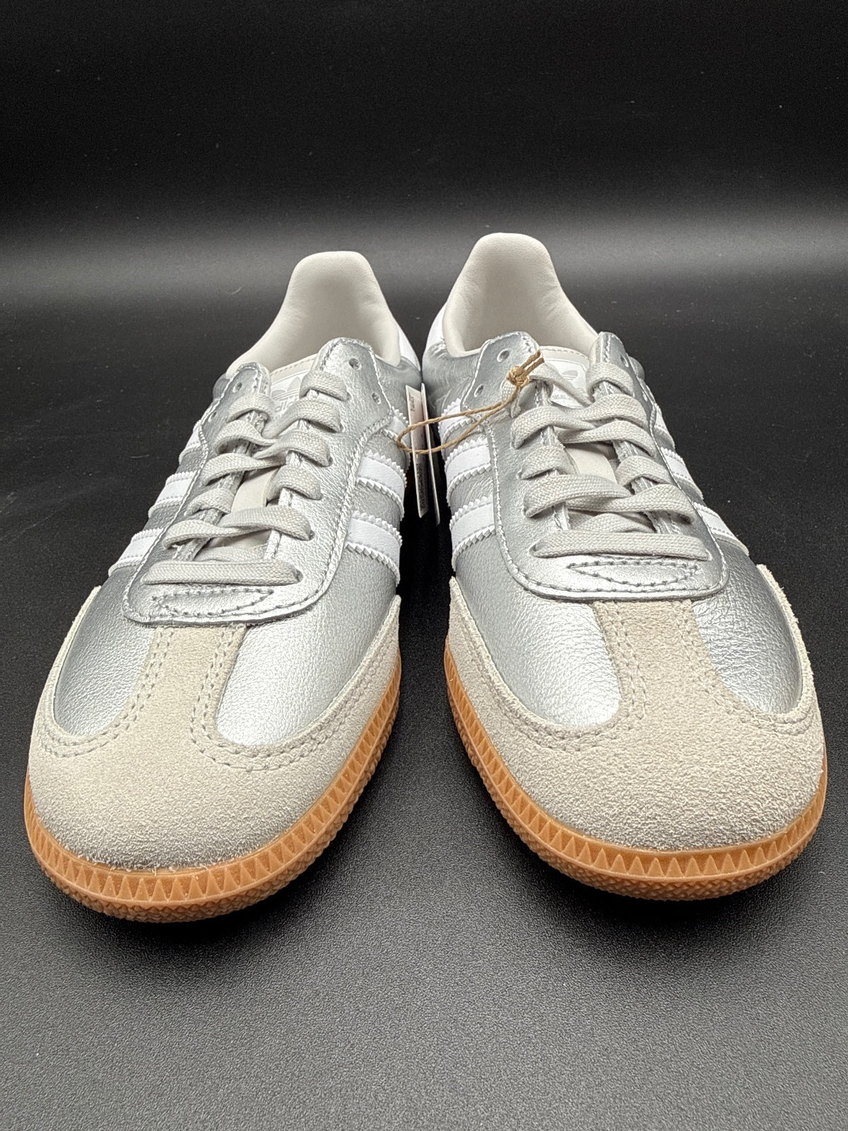 Adidas Samba OG J Silver White Gum Youth 4 Women’s NIB