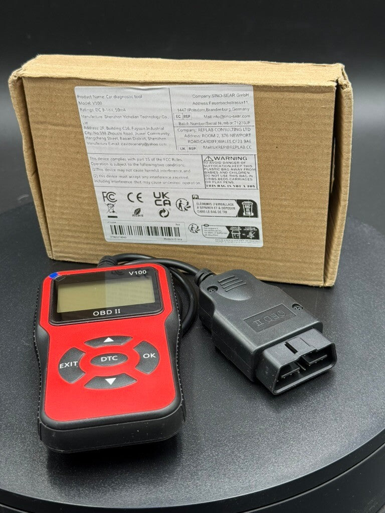 V100 OBD2 Car Diagnostic Scanner Plug in Engine Code Reader