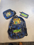 Minecraft Kids Backpack Set with Shoulder Bag, Pencil Pouch