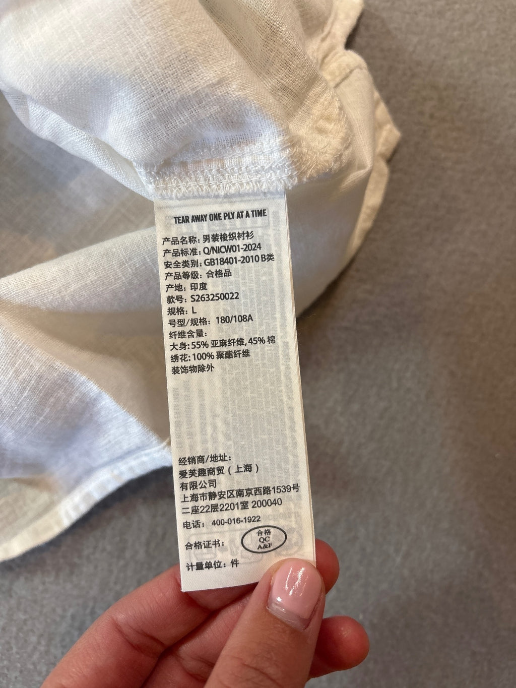 Hollister Men's White Boxy Fit Linen Shirt Large