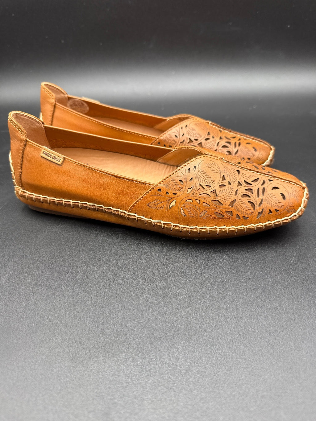 Pikolinos Jerez 578-4976 Brandy Leather Flats Womens US 7