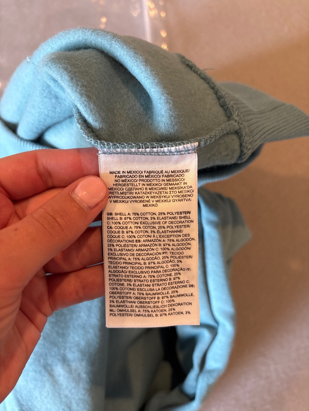 The North Face algae blue hoodie size M
