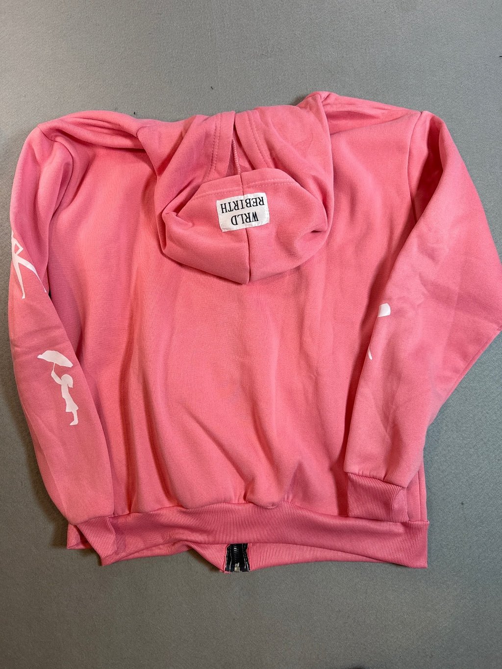 WRLD REBIRTH Pink Zip-Up Hoodie with - Literally Just A Girl