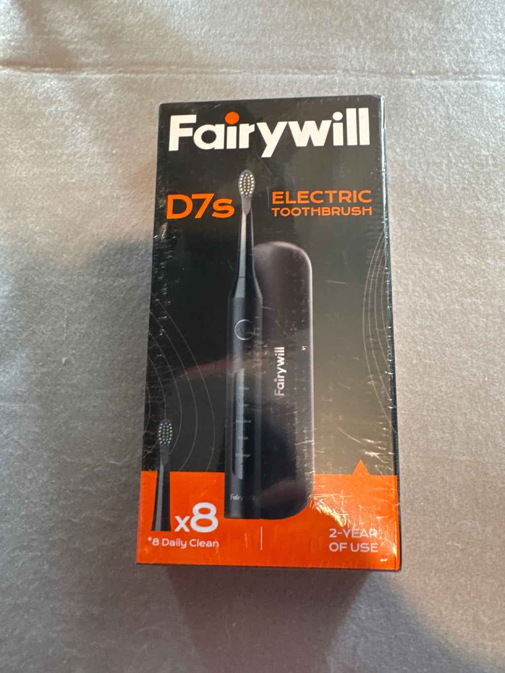 Fairywill D7s Electric Toothbrush with 8 Brush Heads and 5 Cleaning Modes, Pink