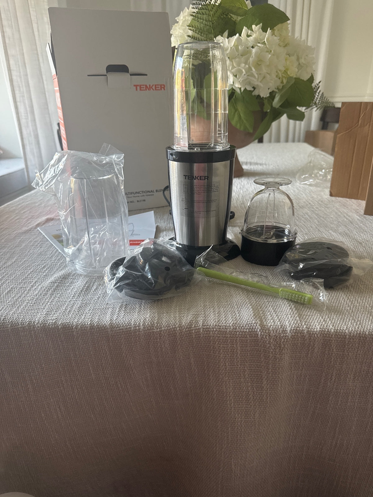 TENKER Multifunctional Blender with Multiple Attachments and Recipe Booklet