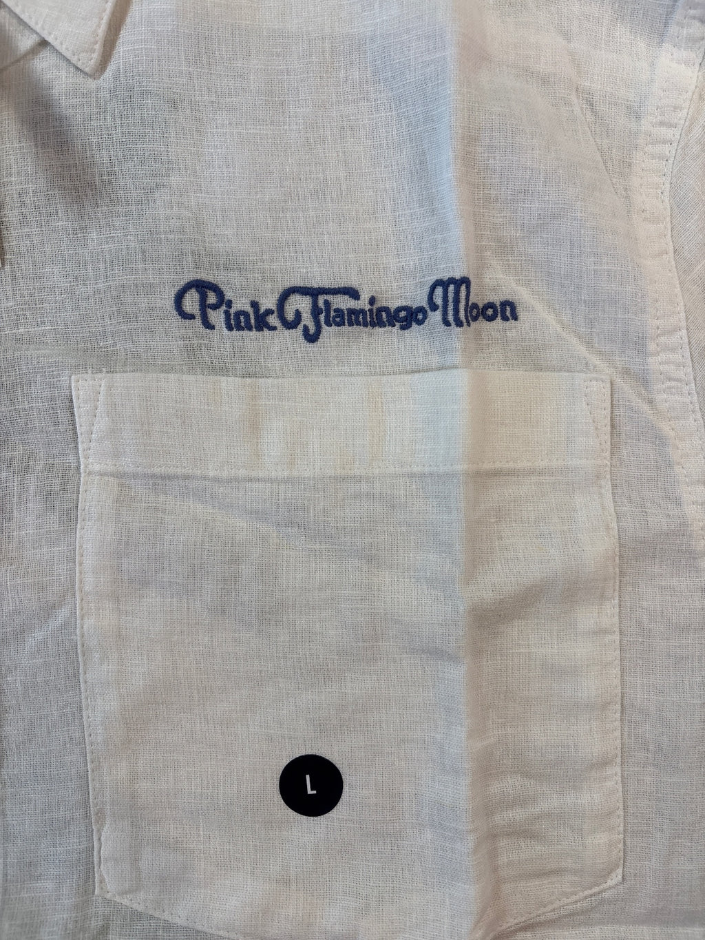 Hollister Men's White Boxy Fit Linen Shirt Large