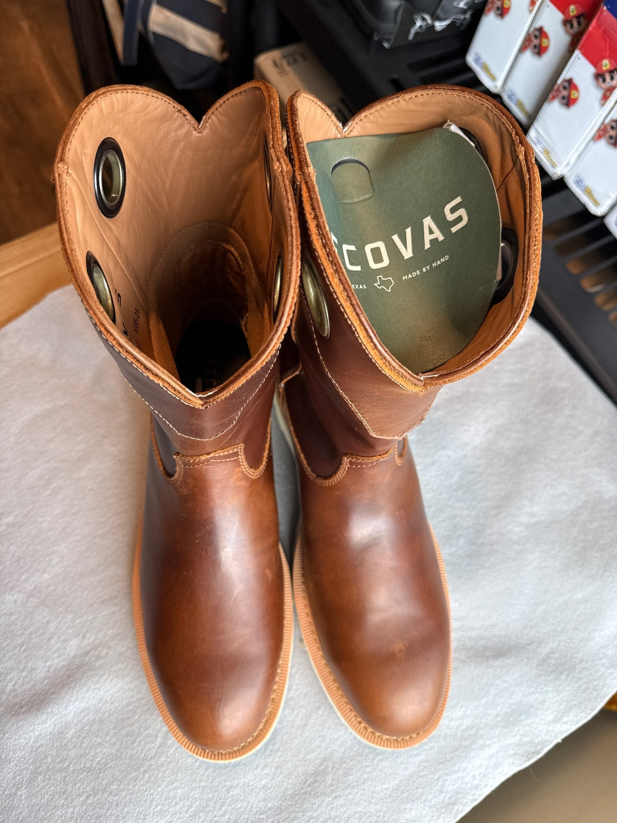 Tecovas Brown Leather Work Boots Size 11D