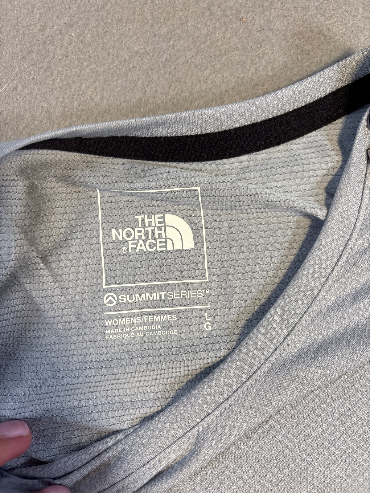 The North Face Women's High Trail SS Tee Frost Grey Large