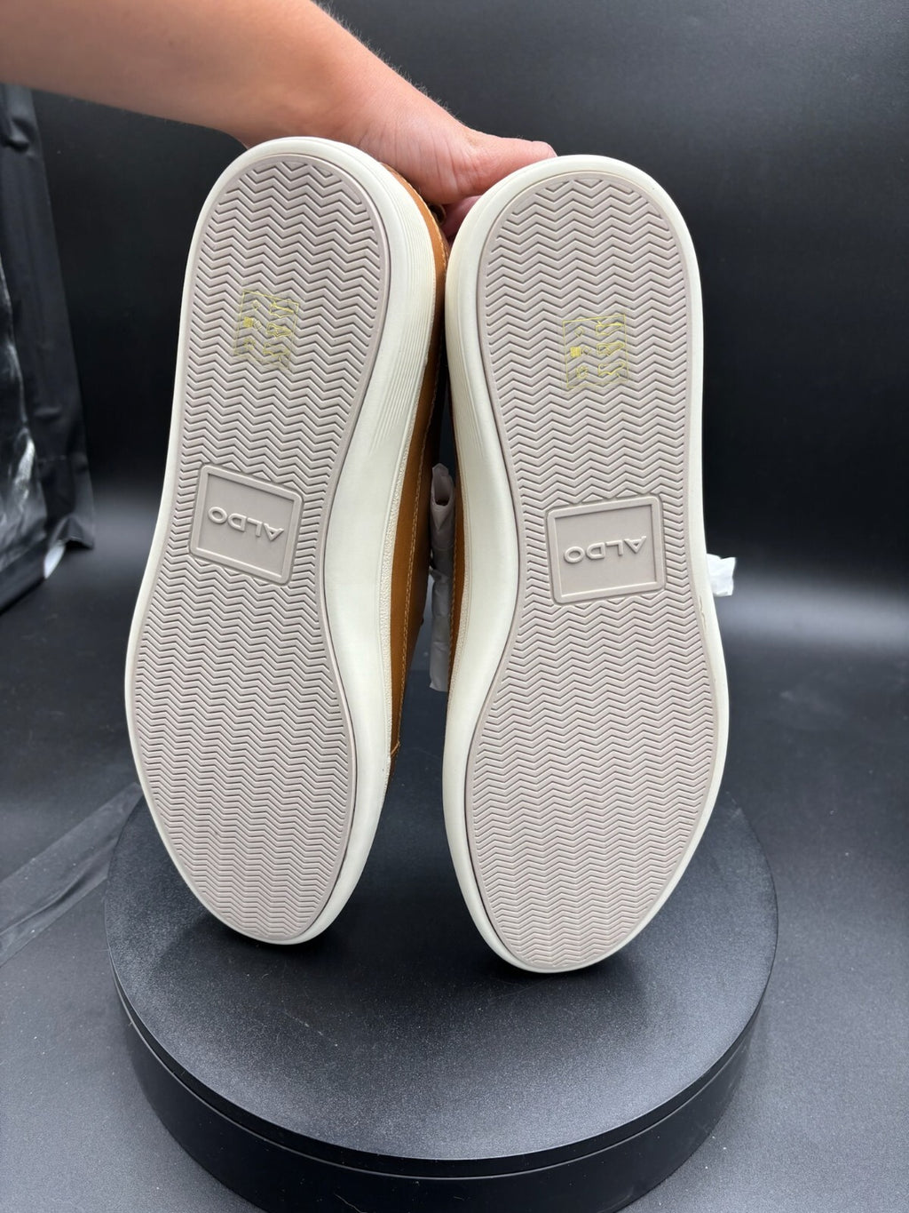 ALDO Tan Leather Casual Sneakers – Men’s Size 12