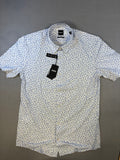 BOSS Slim Fit Short Sleeve Floral Print Button-Up Shirt - Size S