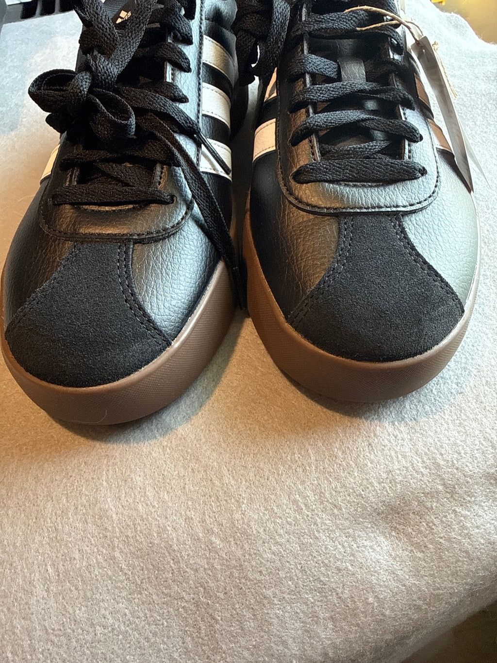 Adidas VL Court 2 Black and White Sneakers with Gum Sole