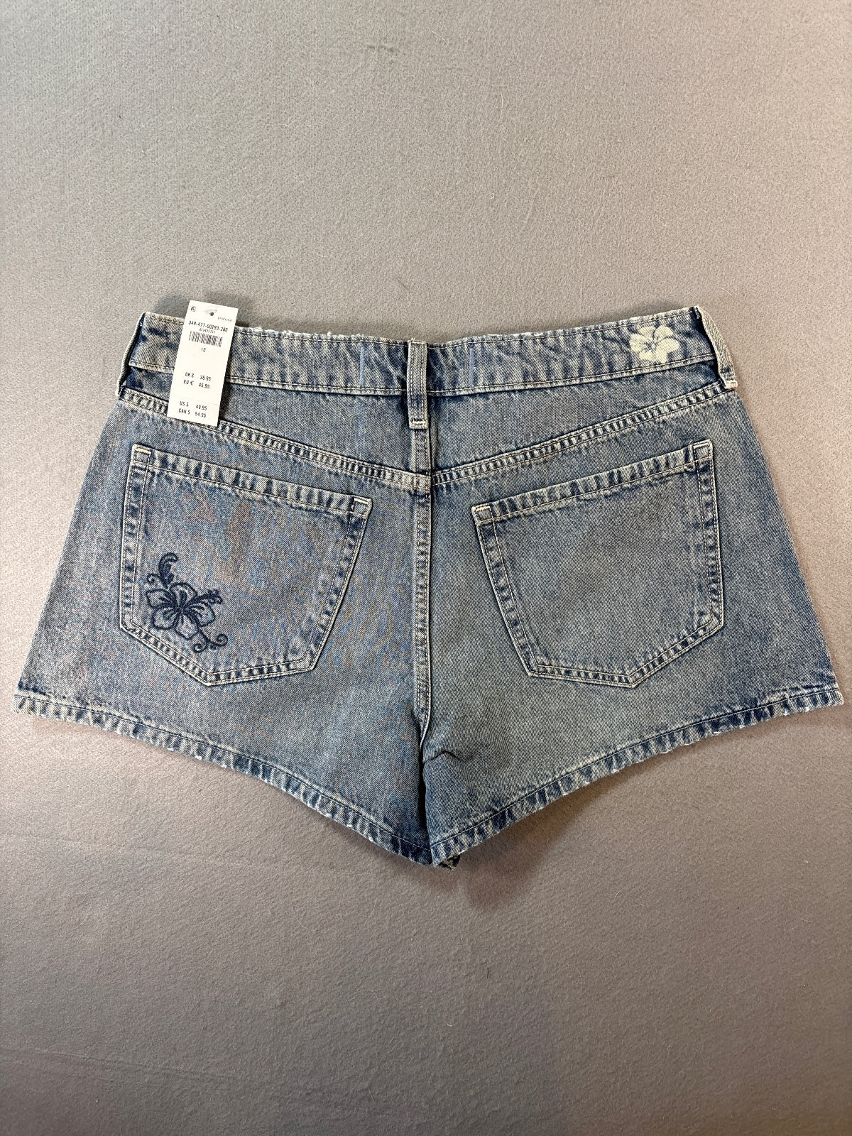 Hollister Women's High-Rise A-Line Denim Shorts with Floral-