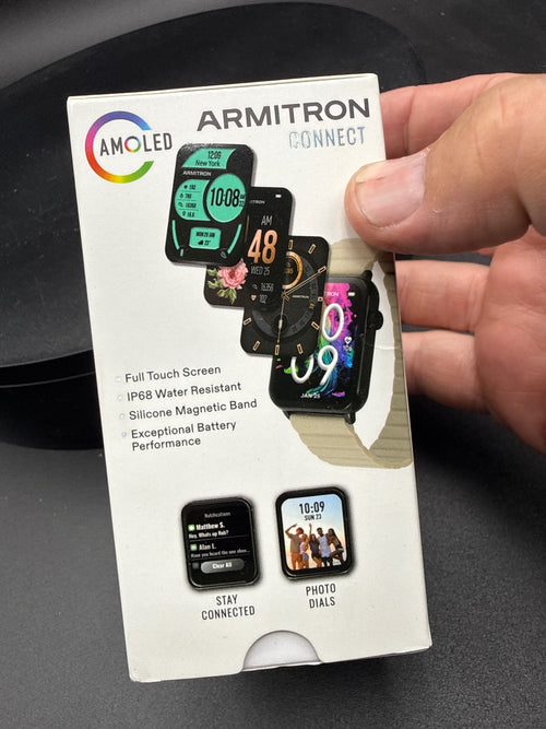 Armitron Connect AMOLED Smartwatch with Silicone Magnetic Band, 44mm Case