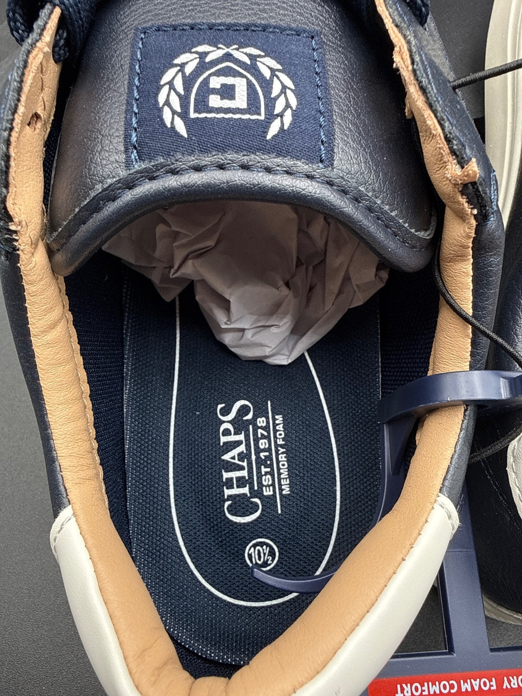 Chaps Men's Navy Blue Memory Foam Sneakers Multiple Sizes