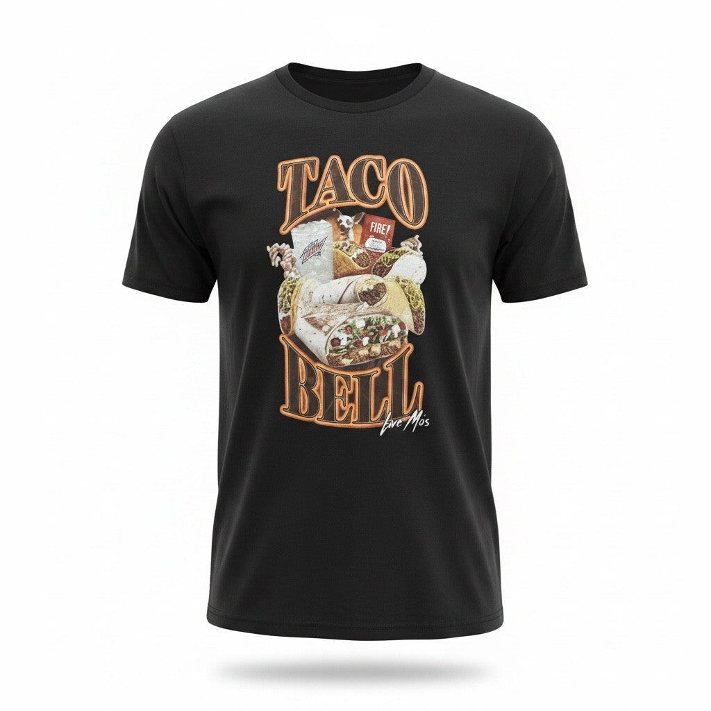 Taco Bell Live Mas Graphic T-Shirt Large Black