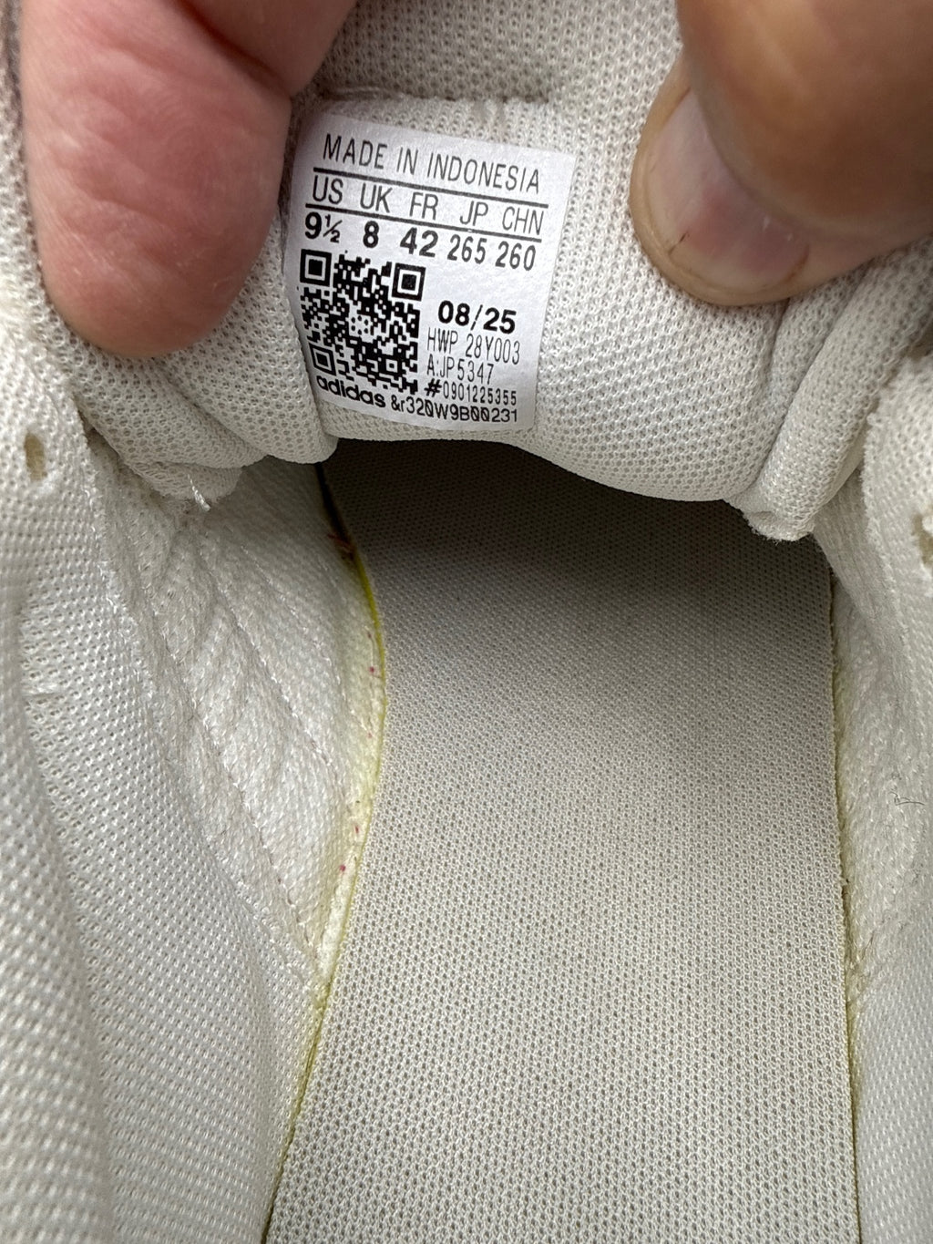 Adidas VL Court 3.0 Sneakers Size 9.5 US White Pink Gum Sole