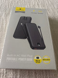 Portable Power Bank with Built-in AC Wall Plug and Dual Charging Cables