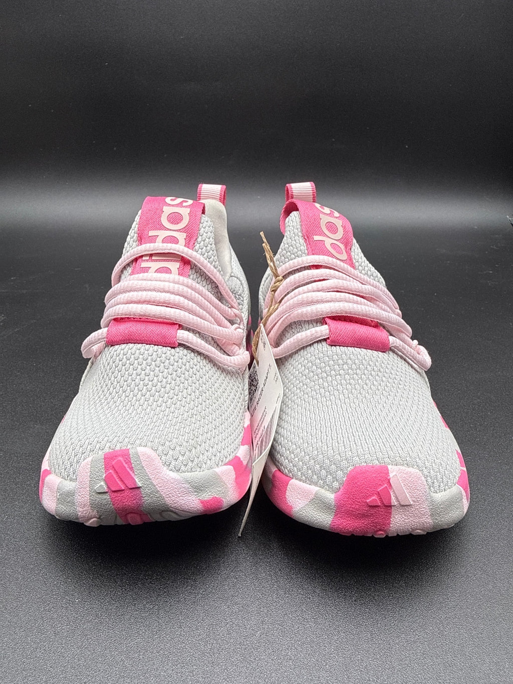 Adidas Lite Racer Adapt 7 Kids Sneakers Size 12K Gray Pink