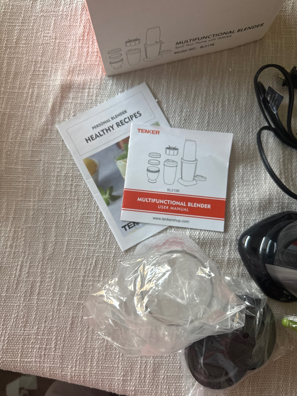TENKER Multifunctional Blender with Multiple Attachments and Recipe Booklet