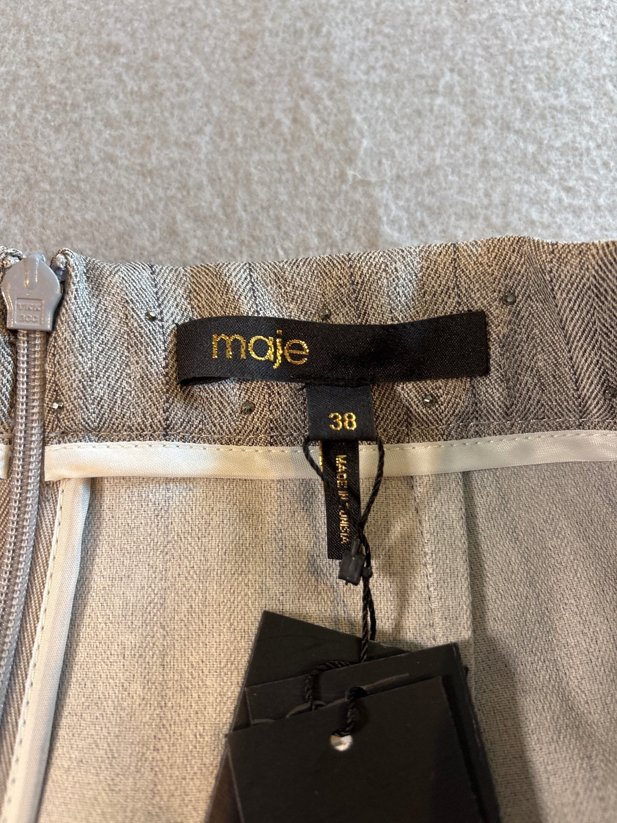 Maje Women's Pleated Wool Blend Shorts Size 38
