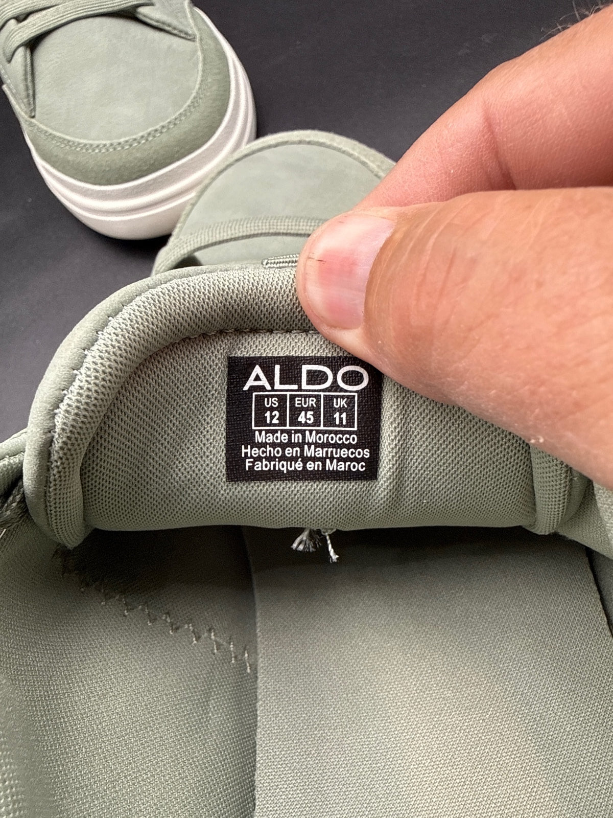 Aldo Sage Green Low Top Sneakers Men’s Size 12 New w/ Box