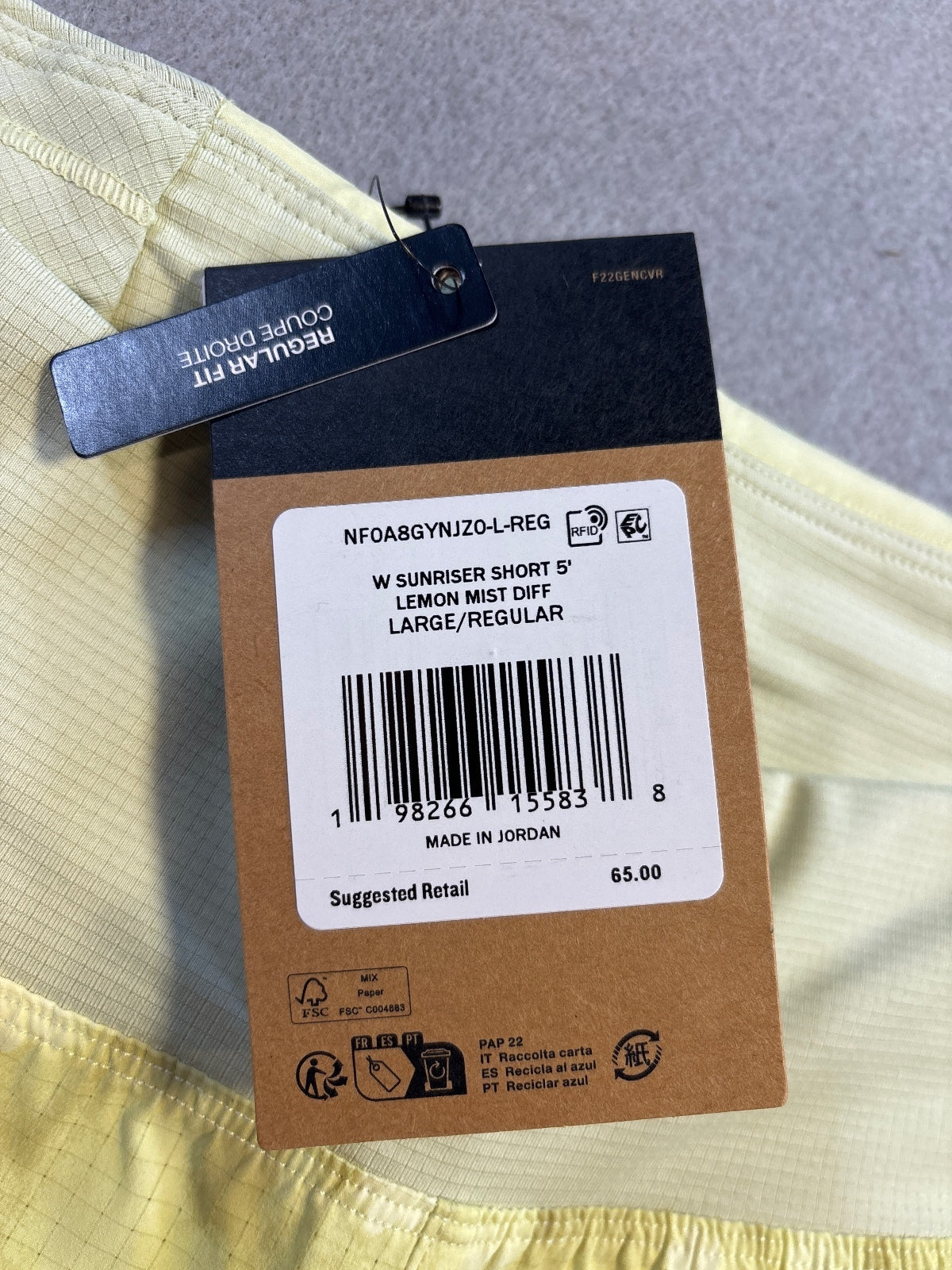 The North Face Women's Sunriser 5" Running Shorts Lemon Mist