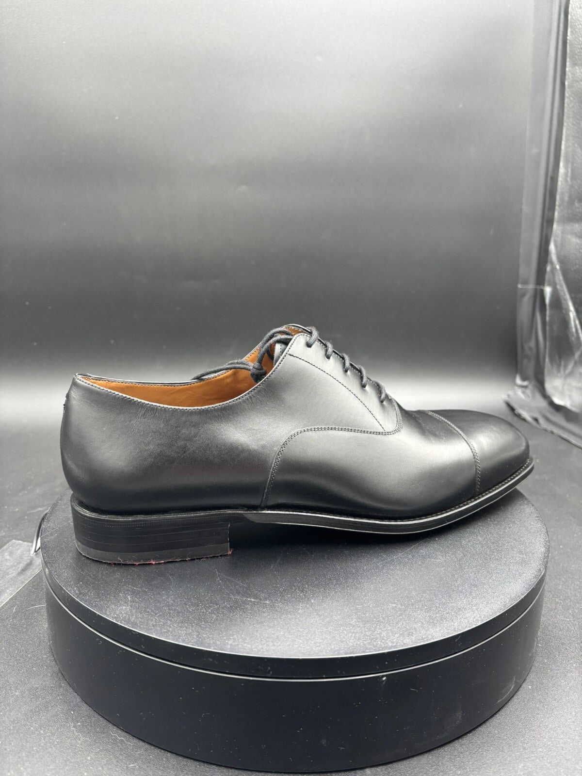 Carmina Black Leather Cap Toe Oxford Dress Shoes Size 11 US