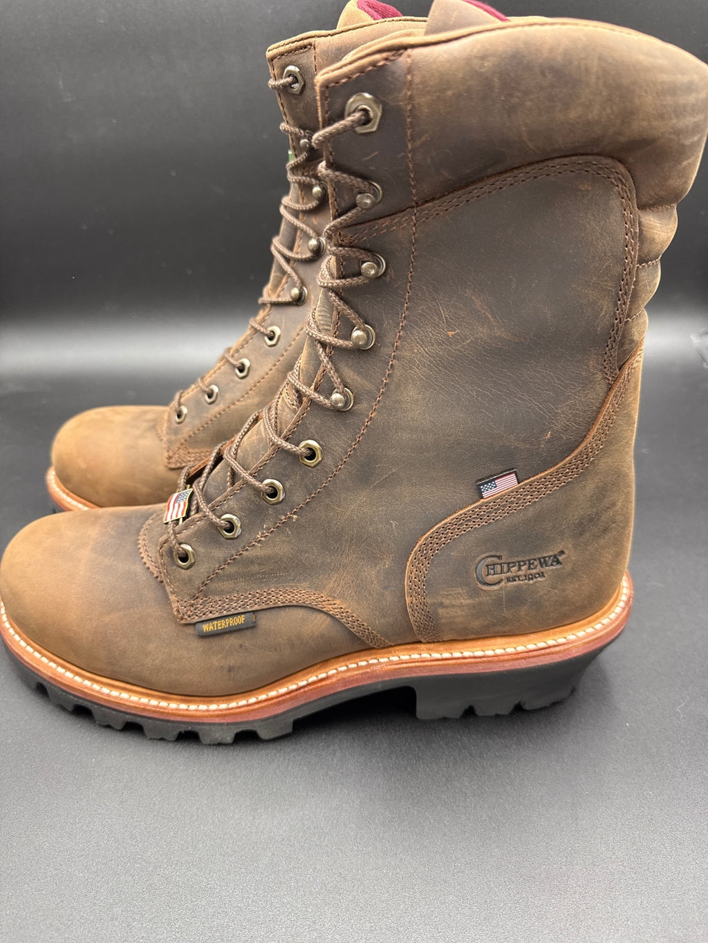 Chippewa Super Logger Steel Toe Boots Mens 11 E Waterproof