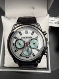 Steve Madden Men's Black Stainless Steel Chronograph Wristwatch