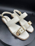 Vince Camuto Women's White Leather Buckle Sandals Size 9