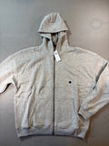 Hollister Men's Gray Boxy Fit Full Zip Hoodie Large