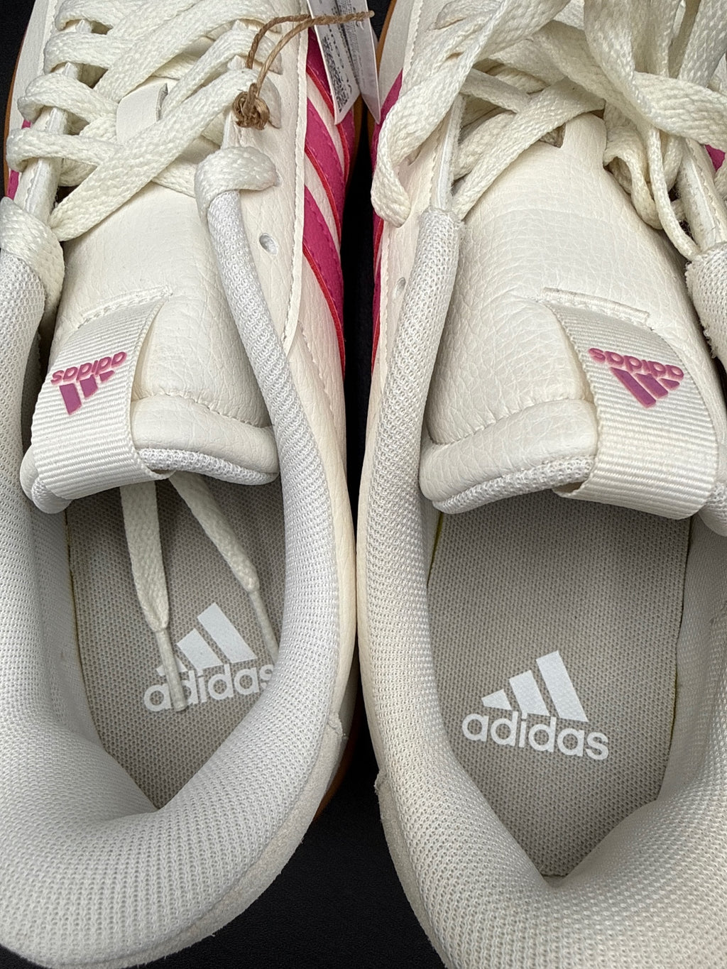 Adidas VL Court 3.0 Sneakers Size 9.5 US White Pink Gum Sole
