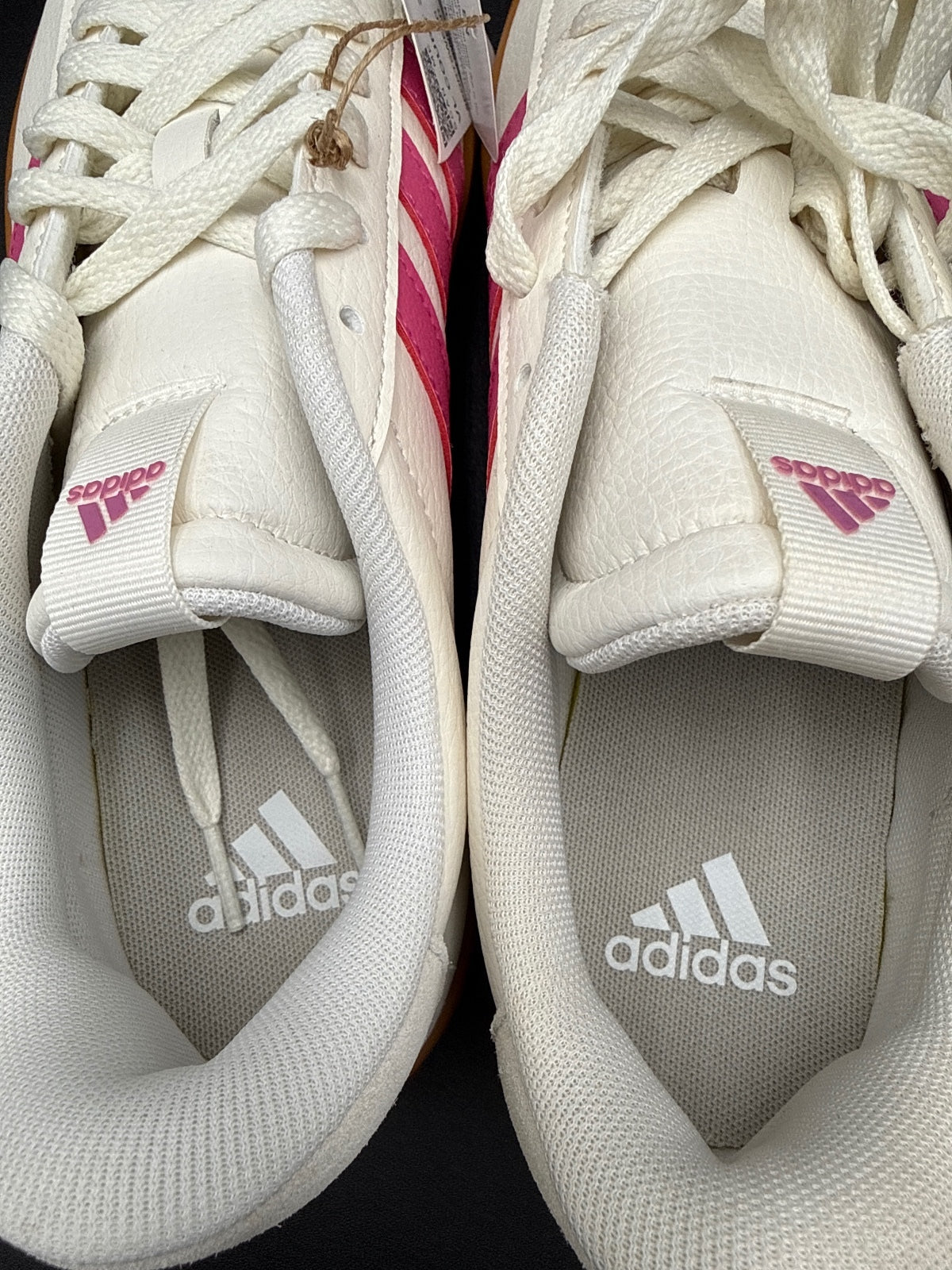 Adidas VL Court 3.0 Sneakers Size 9.5 US White Pink Gum Sole