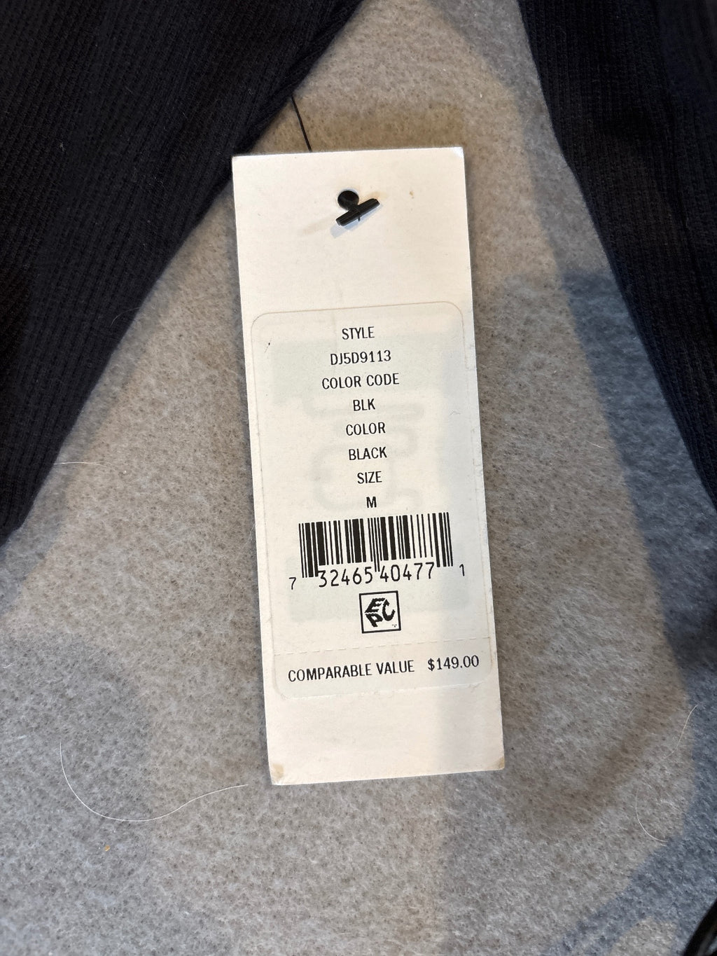 DKNY Jeans Black Midi Dress with Drawstring Waist, Size M