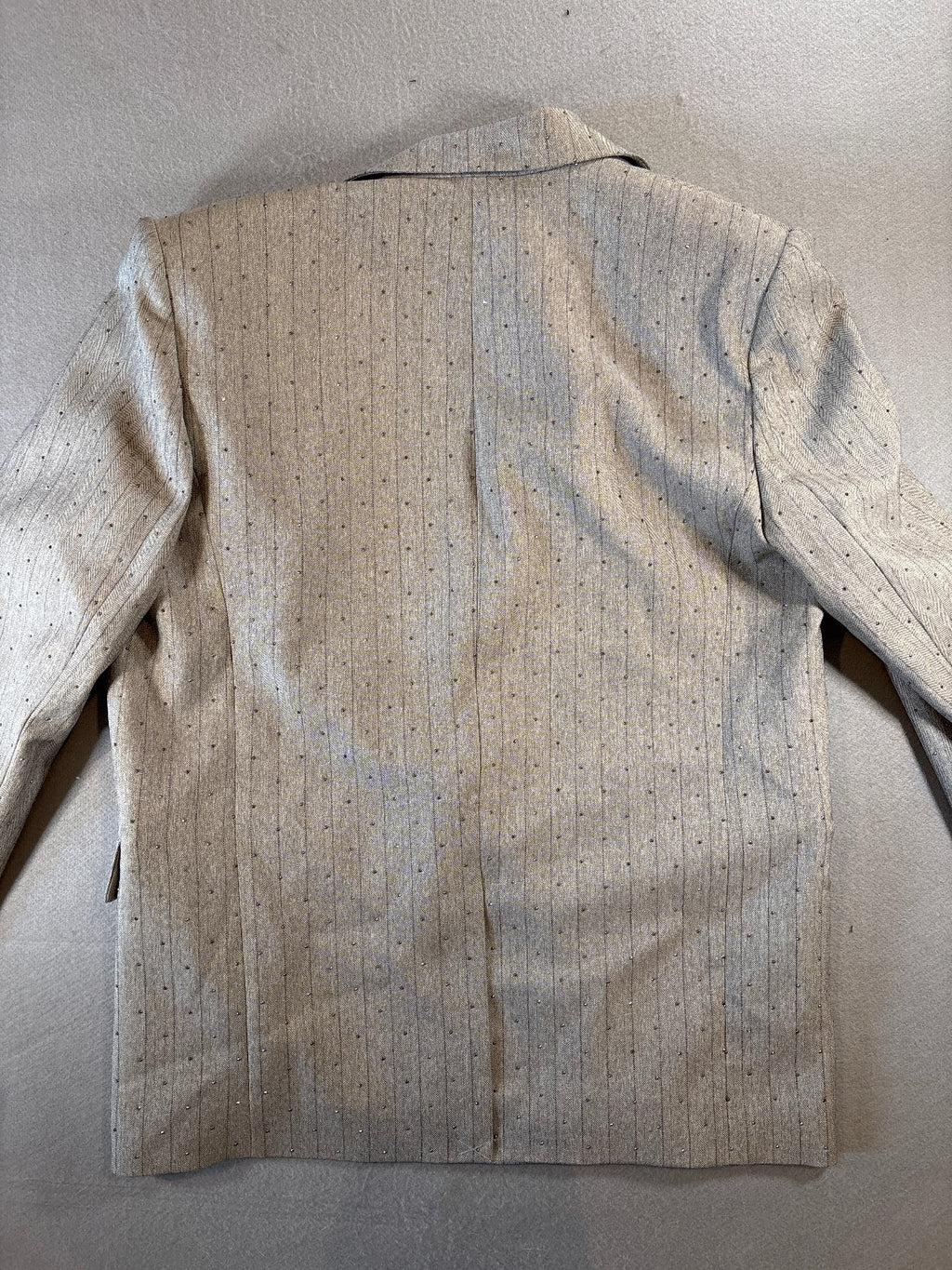 Maje Women's Beige Pinstripe Blazer size 40