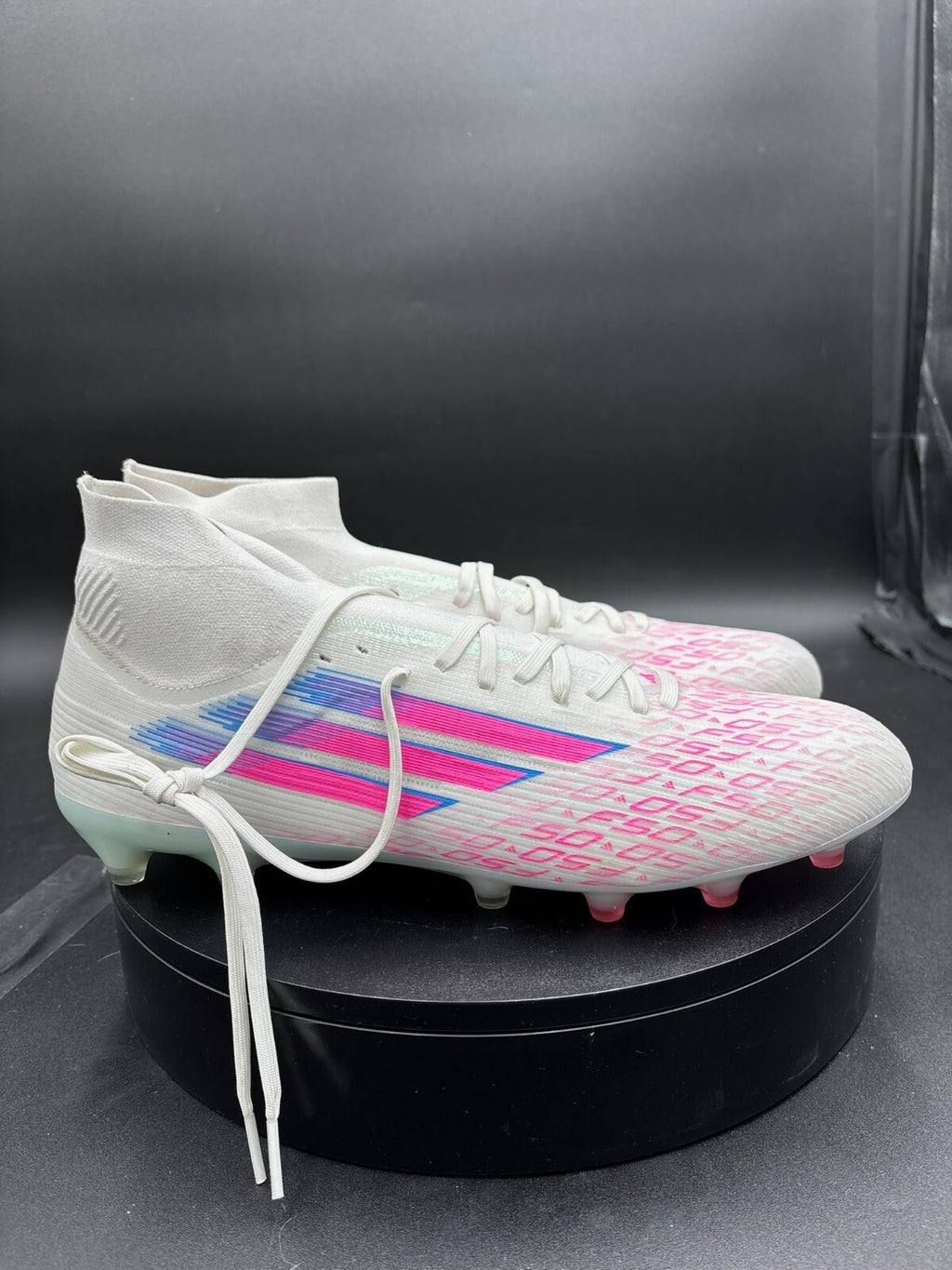 Adidas F50 Sparkfusion Pro FG/AG – White/Pink/Purple – US 13