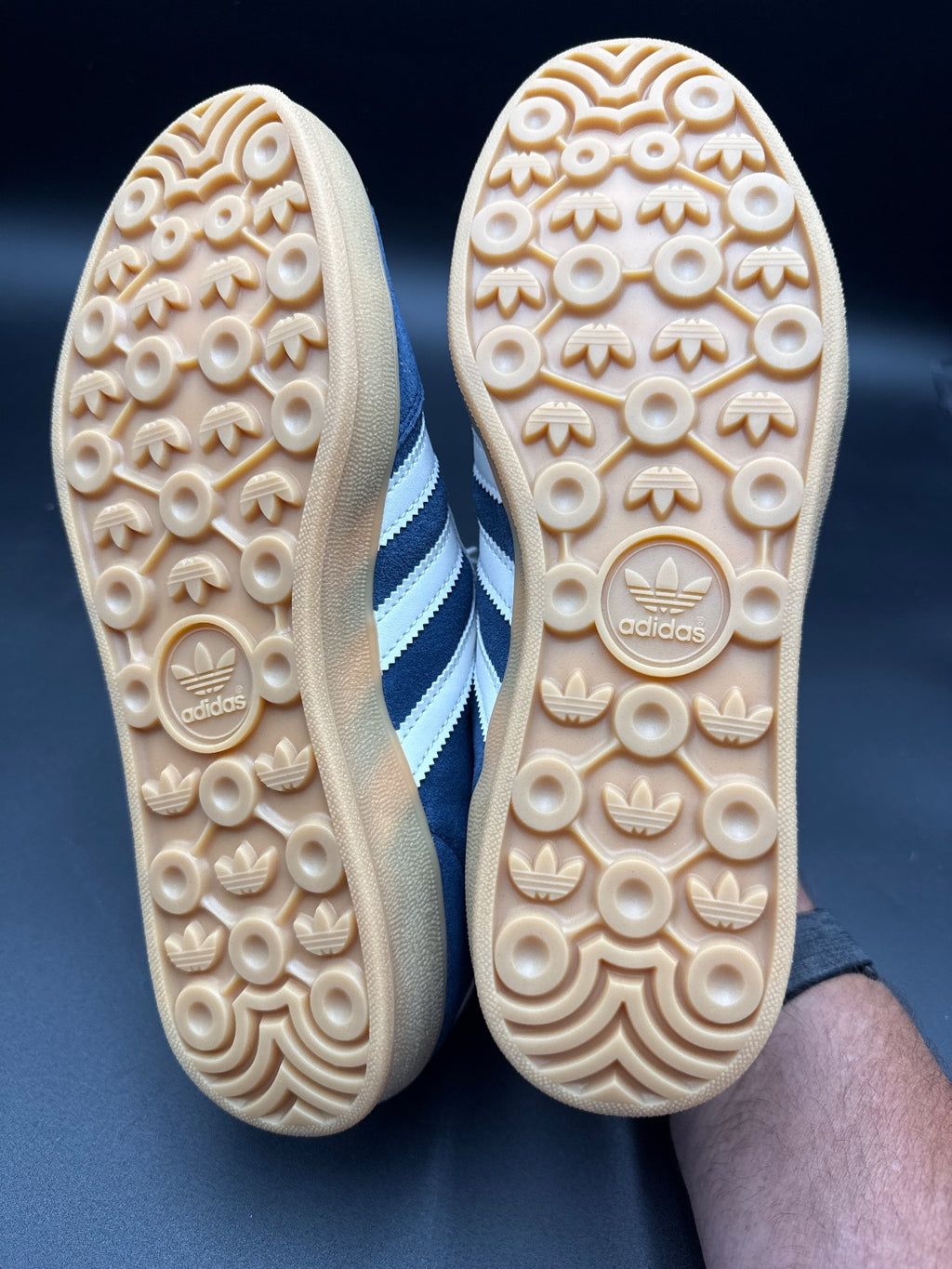 Adidas Gazelle Indoor Sneakers Size 8 US Blue White Gum Sole